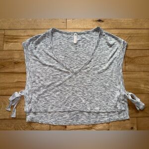 FP Movement by Free People Gray Tie-Side Tee